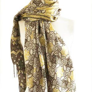 New, Elegant Cotton Rayon  Batik Scarft